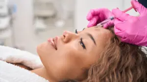 Dermal filler facial contouring treatment in Conroe