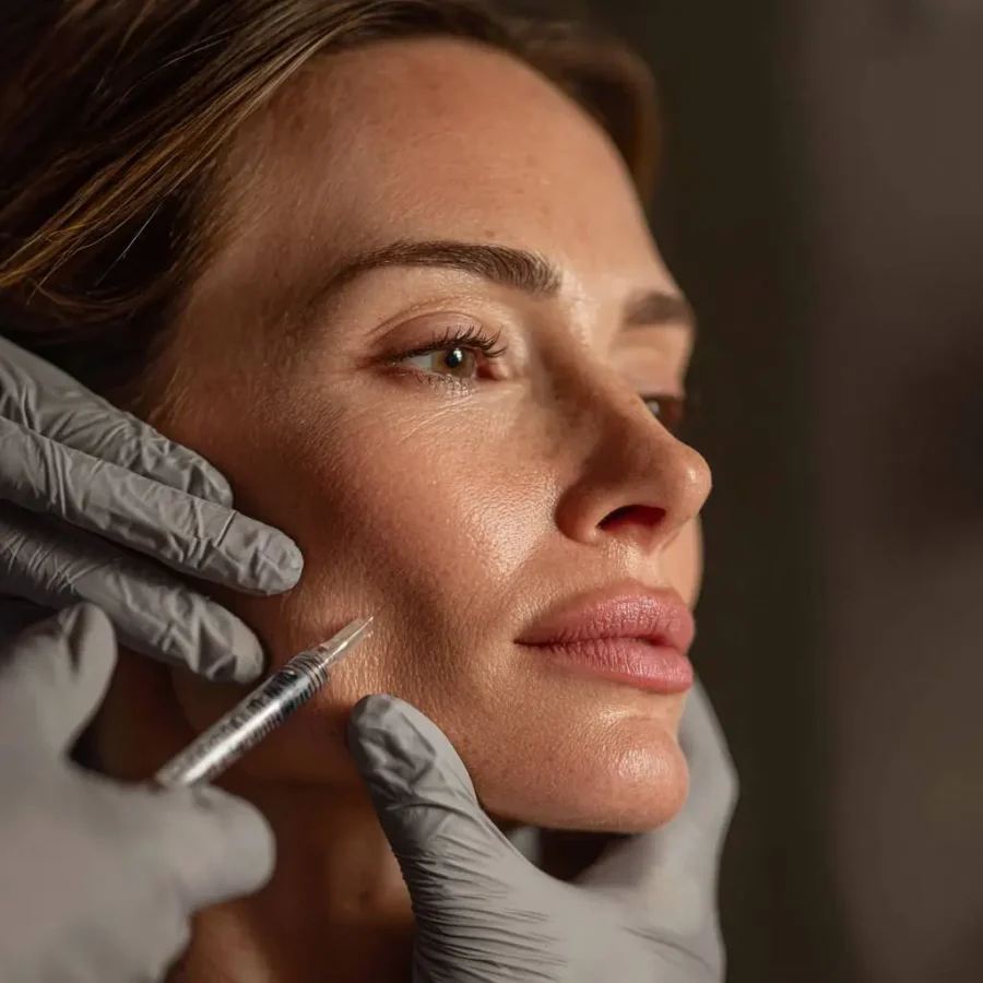 Aesthetic treatments Conroe facial contouring consultation before dermal filler treatment